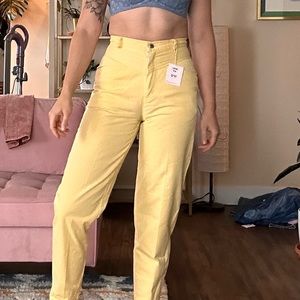 Vintage yellow high waisted pants